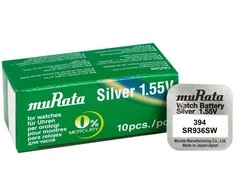 Murata 394 SR936SW sidabro oksido laikrodžio baterijos 10 vnt