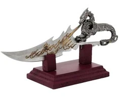 Mysticallstm Mayer Chess Dekoratyvinis durklas su drakono rankena, 34 cm, nerūdijantis plienas