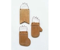 Neocraft Medinis rėmelis siuvinėjimui kryželiu Christmas Charms 3.5×5 cm, riešutas