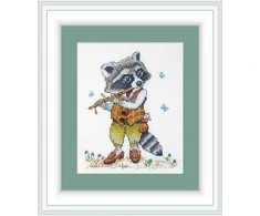 NeoCraft Miško muzika siuvinėjimo kryželiu rinkinys 12x15 cm