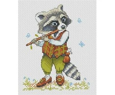 NeoCraft Miško muzika siuvinėjimo kryželiu rinkinys 12x15 cm