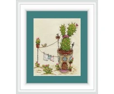 NeoCraft siuvinėjimo kryželiu rinkinys „Kaktusai“, 20×23 cm
