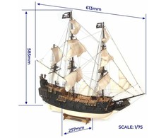 Occre "Juodoji Gulbė" - itin kokybiškas PIRATŲ laivo modelis