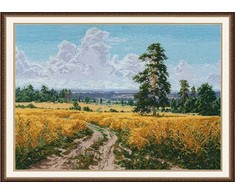 Oven Kryželiu siuvinėjimo rinkinys „Rugpjūtis“: Zweigart 18, 38×27 cm, PNK Kirov