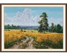 Oven Kryželiu siuvinėjimo rinkinys „Rugpjūtis“: Zweigart 18, 38×27 cm, PNK Kirov