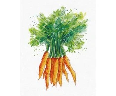 Oven Kryželiu siuvinėjimo rinkinys „Morka“, 20×29 cm, Zweigart 16 ct, 23 spalvos