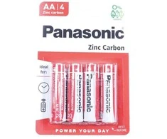 Panasonic AA cinko anglies baterijos 4 vnt. laikrodžiams ir pultams