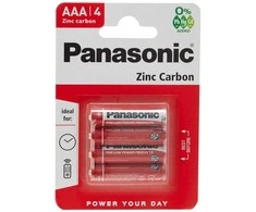 Panasonic AAA cinko anglies baterijos laikrodžiams ir pulteliams 4 vnt.