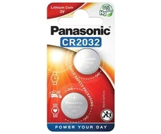 Panasonic CR2032 3V ličio mygtukinės baterijos, 2 vnt.