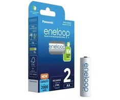 Panasonic Eneloop AA 2000mAh įkraunamos baterijos NiMH, 2 vnt