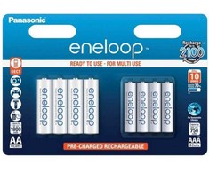 Panasonic Eneloop AA + AAA įkraunamų baterijų rinkinys 8 vnt.