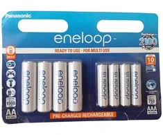 Panasonic Eneloop AA + AAA įkraunamų baterijų rinkinys 8 vnt.