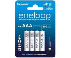 Panasonic Eneloop AAA 800mAh įkraunamos baterijos, 4 vnt.