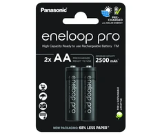 Panasonic Eneloop Pro AA 2500mAh įkraunamos baterijos 2 vnt.