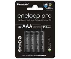 Panasonic Eneloop Pro AAA 930mAh įkraunamos baterijos, 4 vnt.