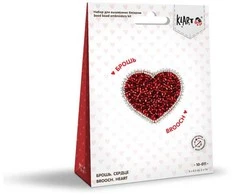 Panna Klart Sagės „Širdis“ siuvinėjimo kryželiu rinkinys – pradedantiesiems