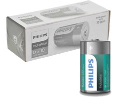 Philips Industrial LR20 D ilgaamžės baterijos, 10 vnt. pakuotė