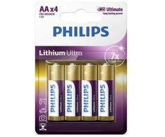 Philips Ultra AA (FR6) šarminės baterijos, 4 vnt. rinkinys