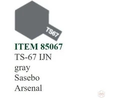 Purškiami dažai Tamiya TS-67 IJN pilka Sasebo Arsenal 100 ml