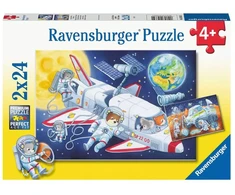 Ravensburger 2 dėlionės „Kelionė į kosmosą“, 2×24 det., nuo 4 m.