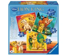 Ravensburger 3 dėlionės „Disney Liūtas karalius“, 25–49 det., nuo 4 m.