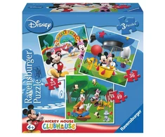 Ravensburger 3 dėlionės „Peliuko Mikio klubas“, 25–49 det., nuo 4 m.