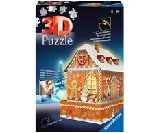 Ravensburger 3D dėlionė „Imbierinis namelis“ su šviesa, 257 det., nuo 8 m.