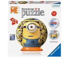 Ravensburger 3D dėlionė-rutulys „Pimpačiukų veidukai“, 72 det., nuo 6 m.