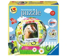 Ravensburger 3D dėlionė-rutulys „Žirgų mylėtojams“, 108 det., nuo 7 m.