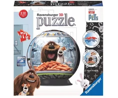 Ravensburger 3D dėlionė „Slaptas augintinių gyvenimas“, 72 det., nuo 6 m.