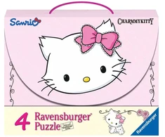 Ravensburger 4 dėlionės lagaminėlyje „Charmmy Kitty“, 25–36 det., nuo 4 m.