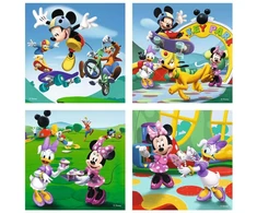 Ravensburger 4 dėlionės lagaminėlyje „Peliuko Mikio klubas“, nuo 3 m.
