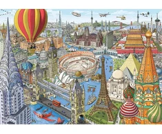 Ravensburger dėlionė „Aplink pasaulį per 80 dienų“, 1000 det.