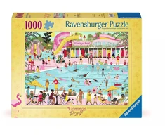 Ravensburger dėlionė „Linksma diena flamingų baseine“, 1000 det.
