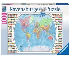 Ravensburger Dėlionė 1000 vnt. - Politinis pasaulio žemėlapis