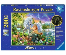 Ravensburger dėlionė su blizgučiais „Princesė su vienaragiu“, 100 det., nuo 6 m.