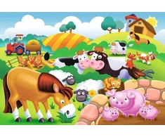 Ravensburger lauko dėlionė „Ūkis“, 12 det., nuo 2 m.