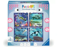 Ravensburger PuzzleUP! 4 dėlionės „Jūrų gyvūnai“, nuo 5 m.