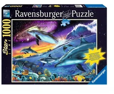 Ravensburger tamsoje šviečianti dėlionė „Delfinai“, 1000 det.