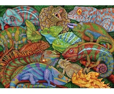 Ravensburger XXL dėlionė „Įspūdingi ropliai“, 300 det., nuo 9 m.