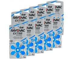 Rayovac Extra Advanced 675 klausos aparatų baterijos, 60 vnt.