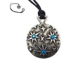 Relojes de Sol, Brujulas, Biscuteria Galactica Elegantiškas žvaigždžių vėrinys su granato kristalais, sidabruotas moterims