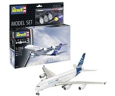 Revell Airbus A380 dovanų rinkinys 1/288 su dažais, teptuku ir klijais