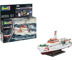 Revell Hermann Marwede 1:200 jūrų gelbėjimo laivas – dovanų komplektas 65812