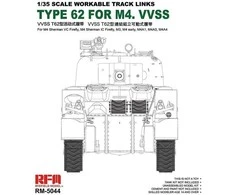 RFM Rye Field Model judantys Type 62 vikšrai M4 VVSS, 1/35 (5044)