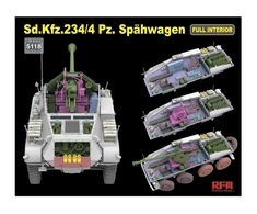 RFM Rye Field Sd.Kfz.234/4 Panzerspähwagen 1/35 su pilnu interjeru (5118)