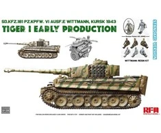 RFM Tiger I tanko modelis, Kurskas 1943, su Wittmann figūra, 1/35 Rye Field