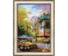 RIOLIS – Create It Yourself – Siuvinėjimo rinkinys „Gėlėta gatvė“ 1306 (26x38 cm)