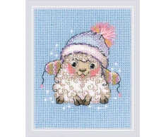 Riolis Siuvinėjimo kryželiu rinkinys vaikams „Mažasis ėriukas“ 13 x 16 cm