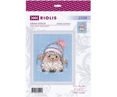 Riolis Siuvinėjimo kryželiu rinkinys vaikams „Mažasis ėriukas“ 13 x 16 cm